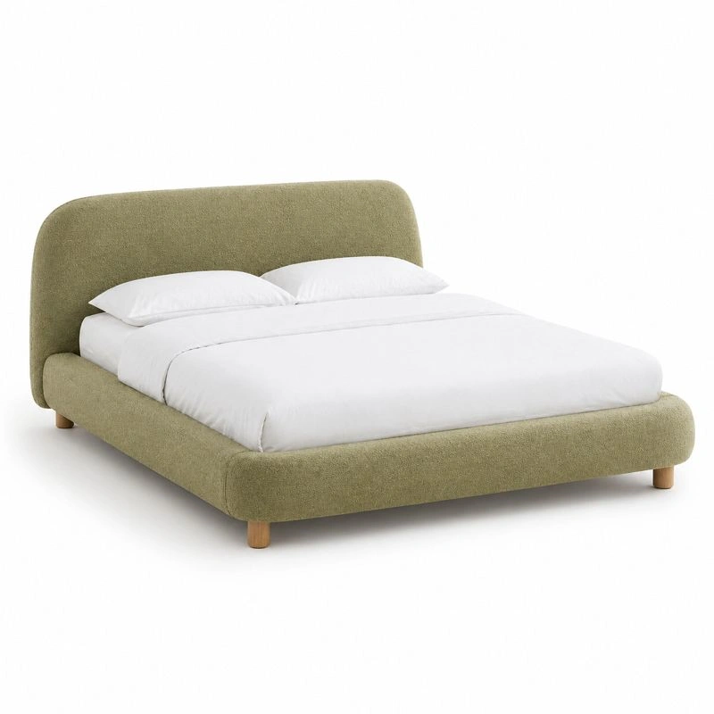 Cama tapizada moderna beige-damvero